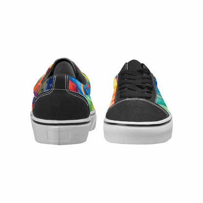 WOMEN'S Mushrooms  Tie Dye Lace-Up Canvas Kaleidoscope Sneakers