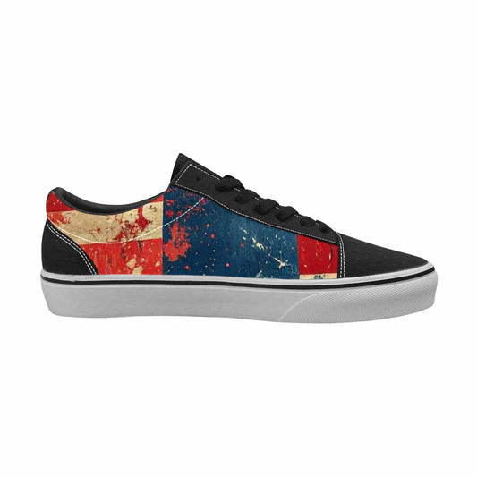 MEN'S American Flag Stars Canvas Lace-Up Dark Academia Custom Shoes