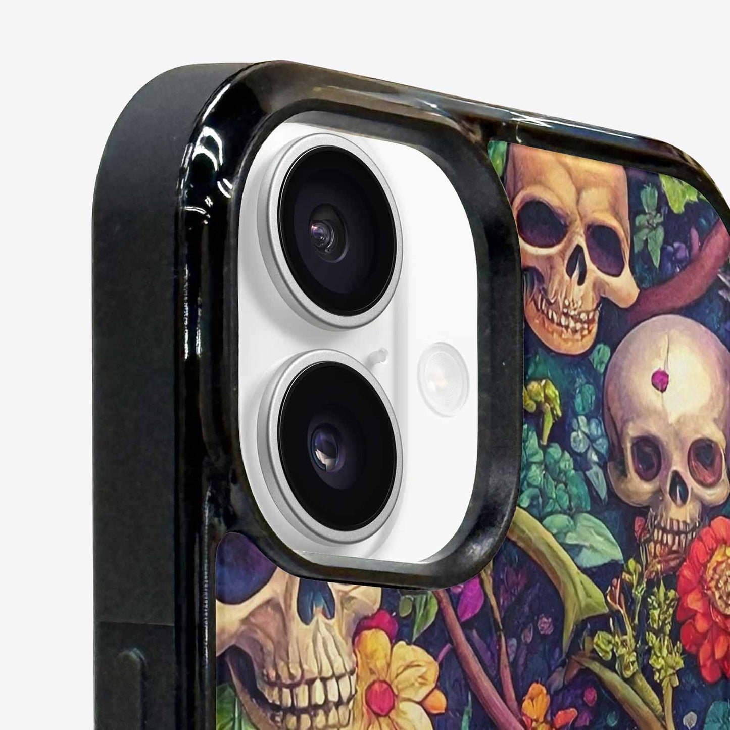 iPhone 16 Plus Case — Skulls Botanicalskulls Pattern, Customized Protective Case