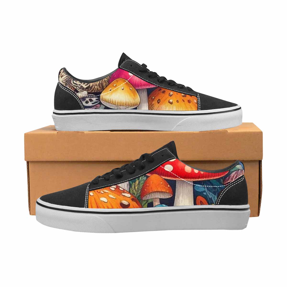 WOMEN'S Mushrooms Lace-Up Canvas Aesthetic Custom Shoes