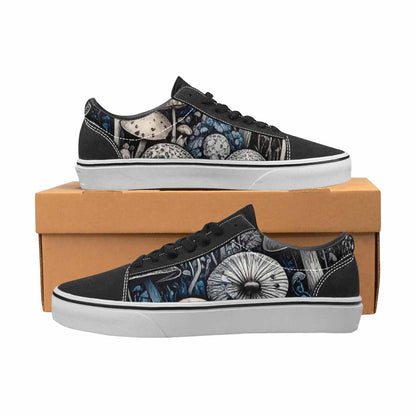WOMEN'S Mushrooms (general) Lace-Up Canvas Dark Academia Sneakers