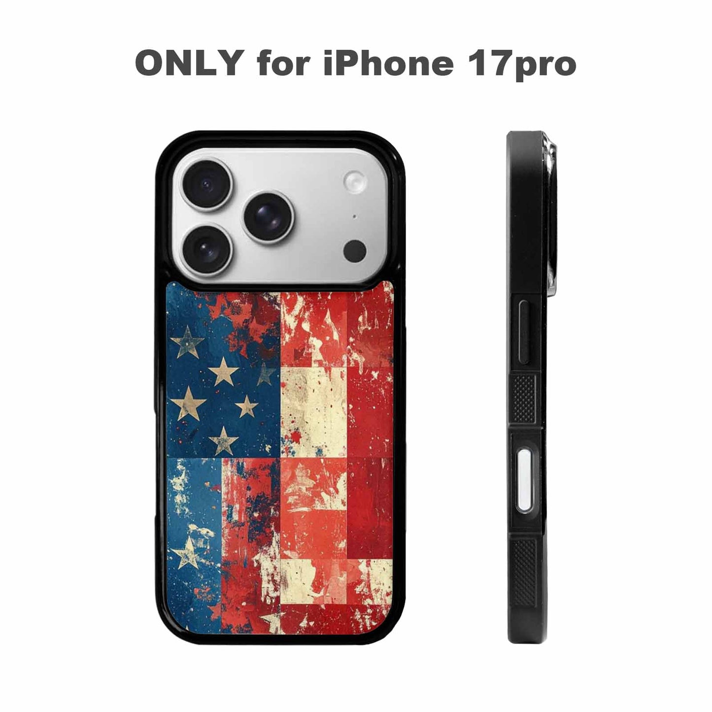 iPhone 17 Pro Case — Small American Flag Stars And Galaxy, Personalized Phone Case