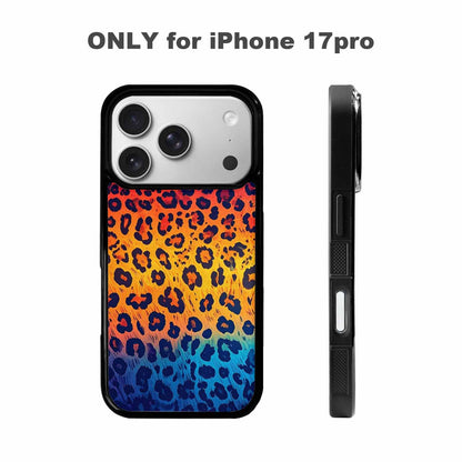 iPhone 17 Pro Case — Leopard Print Gradient Style Edge Animal, Customized Protective Case