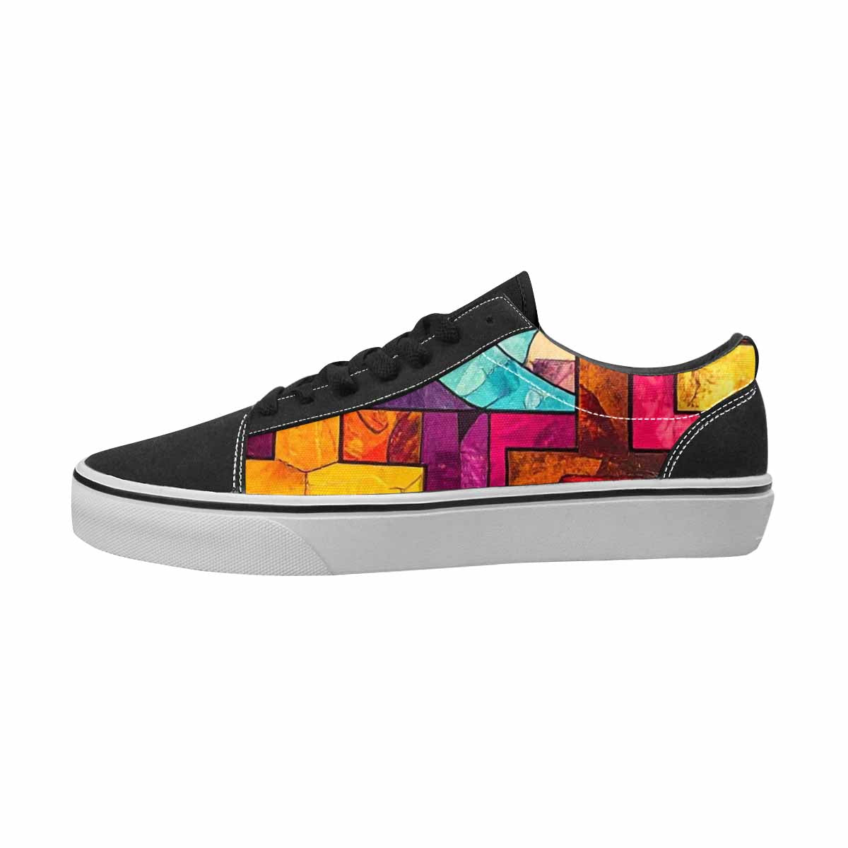 WOMEN'S Jesus Canvas Streetwear Vibrant Chaos Custom Sneakers