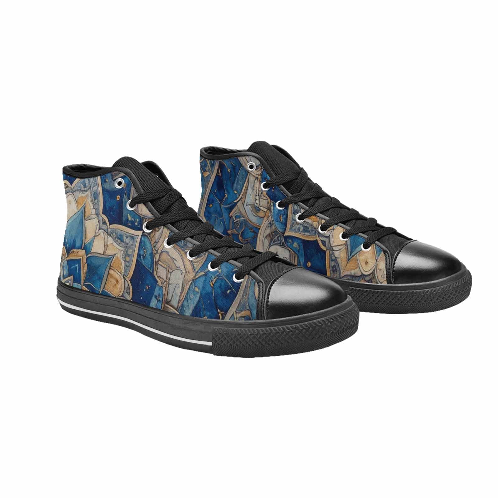 WOMEN'S Mandala High Top Canvas Vibrant Chaos Sneakers