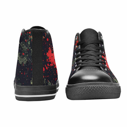 WOMEN'S Military Camouflage Blotch High Top Canvas Cottagecore Custom Shoes
