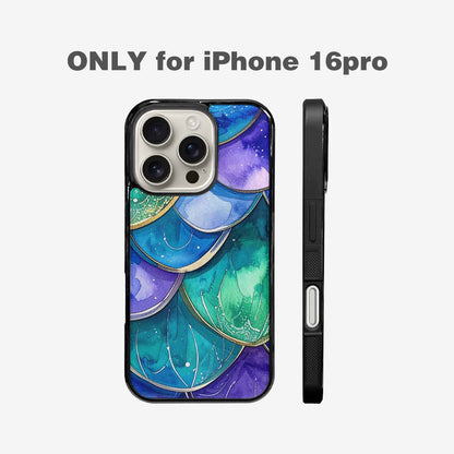iPhone 16 Pro Case — Mermaid Scale Art Pattern, Personalized Phone Case