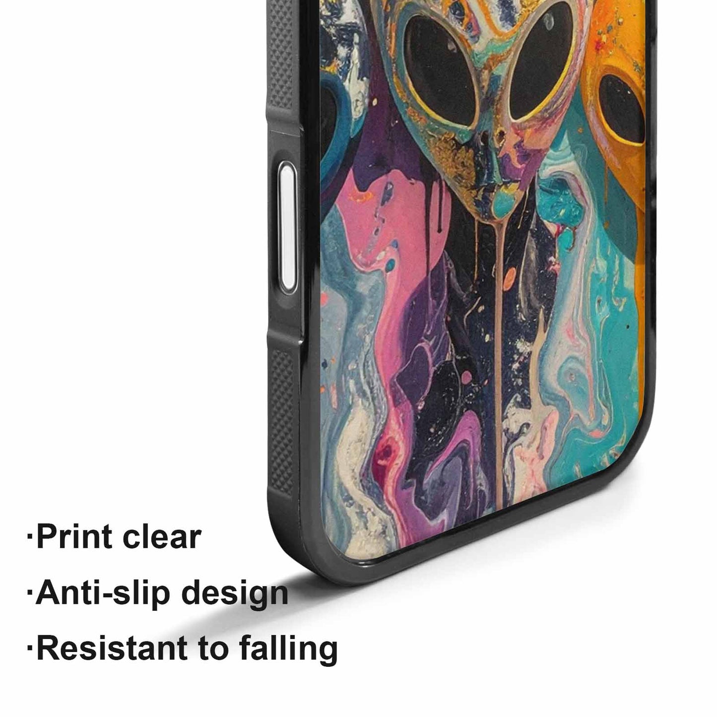 iPhone 17 Case — Aliens Marblealiens Pattern Alien Scifi, Custom Print Case Cover