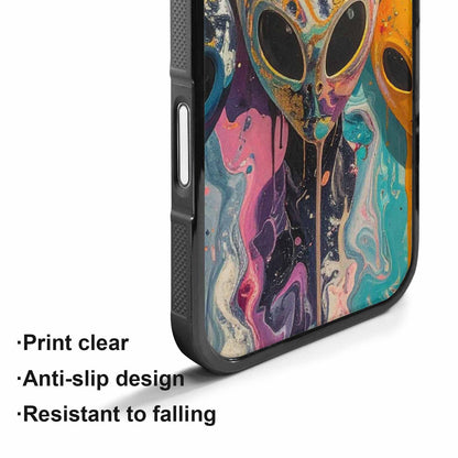 iPhone 17 Case — Aliens Marblealiens Pattern Alien Scifi, Custom Print Case Cover