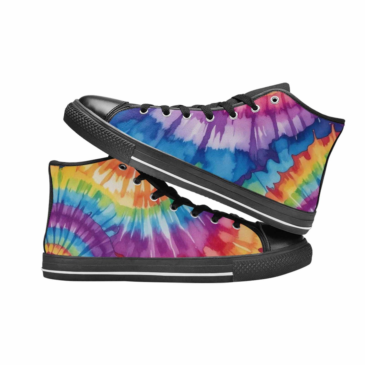 WOMEN'S Tie Dye - High Top Canvas Cottagecore Shoes