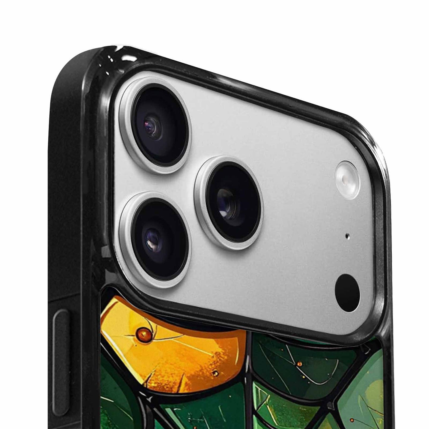 iPhone 17 Pro Case — Metallic St Patricks Spider Original Art, Custom Made Phone Cover