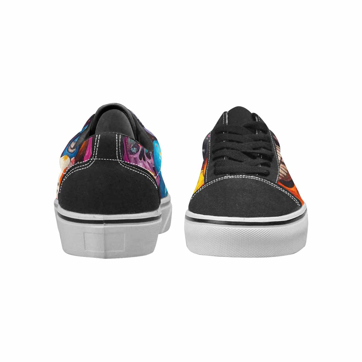 WOMEN'S Skulls (general) Lace-Up Canvas Wallpaper Art Custom Sneakers