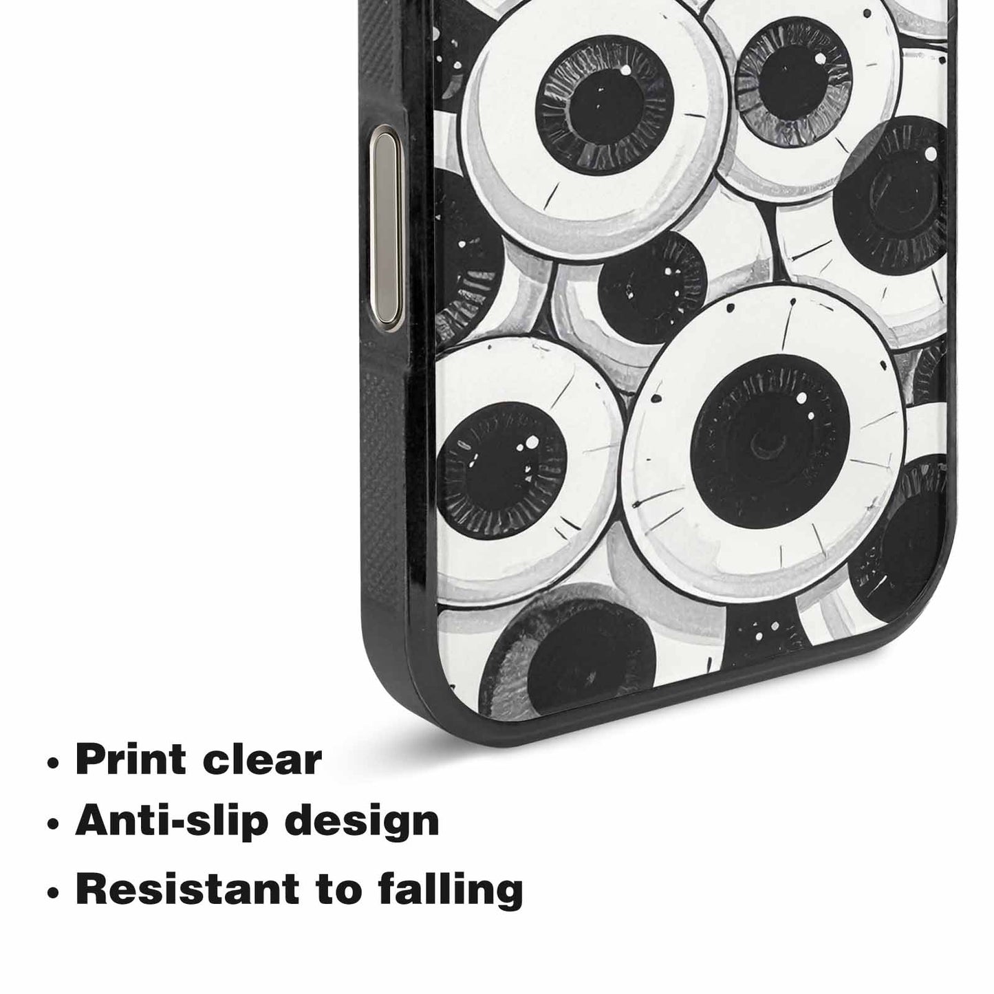 iPhone 16 Pro Case — Googly Cartoon Eyeballs Custom, Custom Made Phone Cover