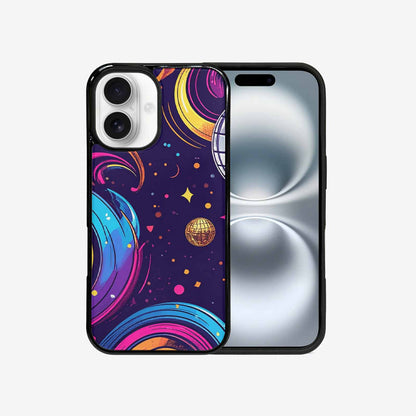 iPhone 16 Case — 1970s Disco Cartoon Art Pattern, Unique Phone Case Design