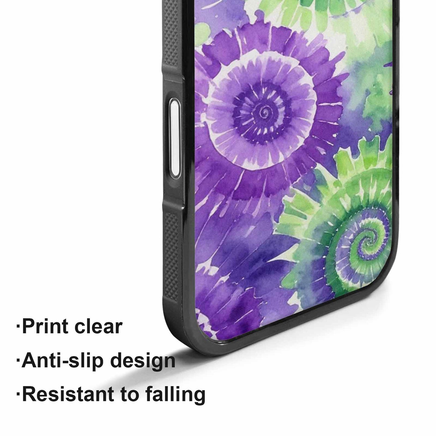 iPhone 17 Case — Tie Dye Purple Green Tie Dye, Customized Protective Case