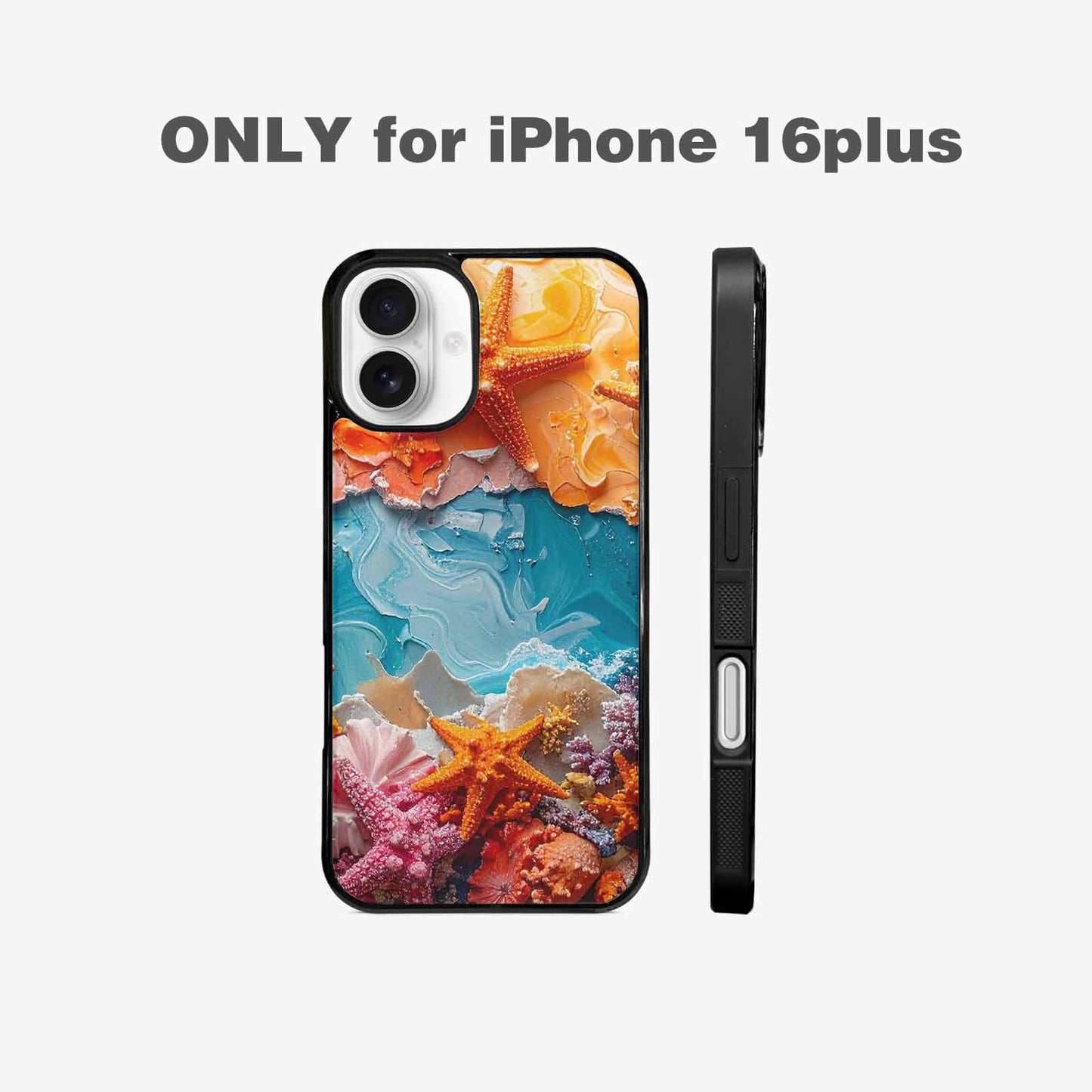 iPhone 16 Plus Case — Starfish Cluster Starfish Cluster Pattern Hundreds, Custom Made Phone Cover