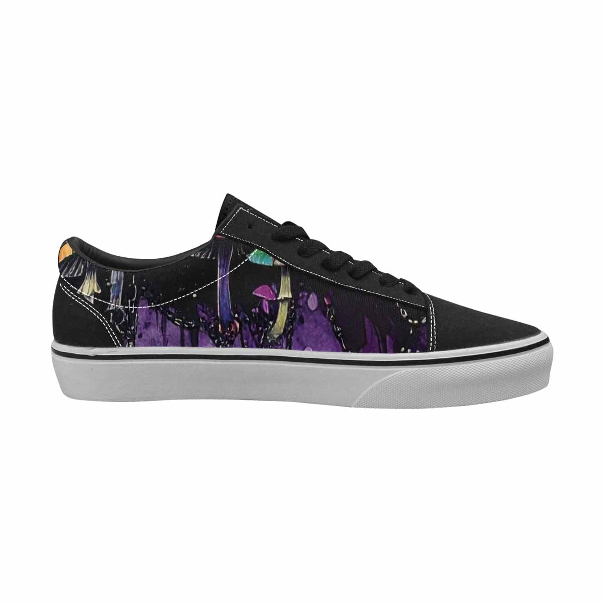 WOMEN'S Rainbow Drip Mushrooms Lace-Up Canvas Y2K Custom Shoes