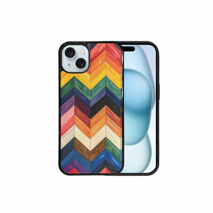 iPhone 15 Plus Case — Progress Pride Flag Color Theme Small, Custom Printed Phone Case