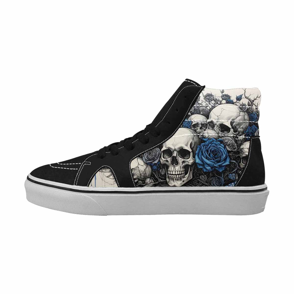 MEN'S Skull Roses High Top Canvas Y2K Custom Shoes