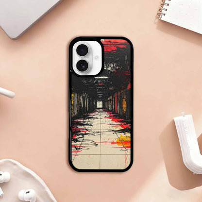 iPhone 17 Case — Black &amp; Red Ink Galaxy Space, Custom Print Case Cover