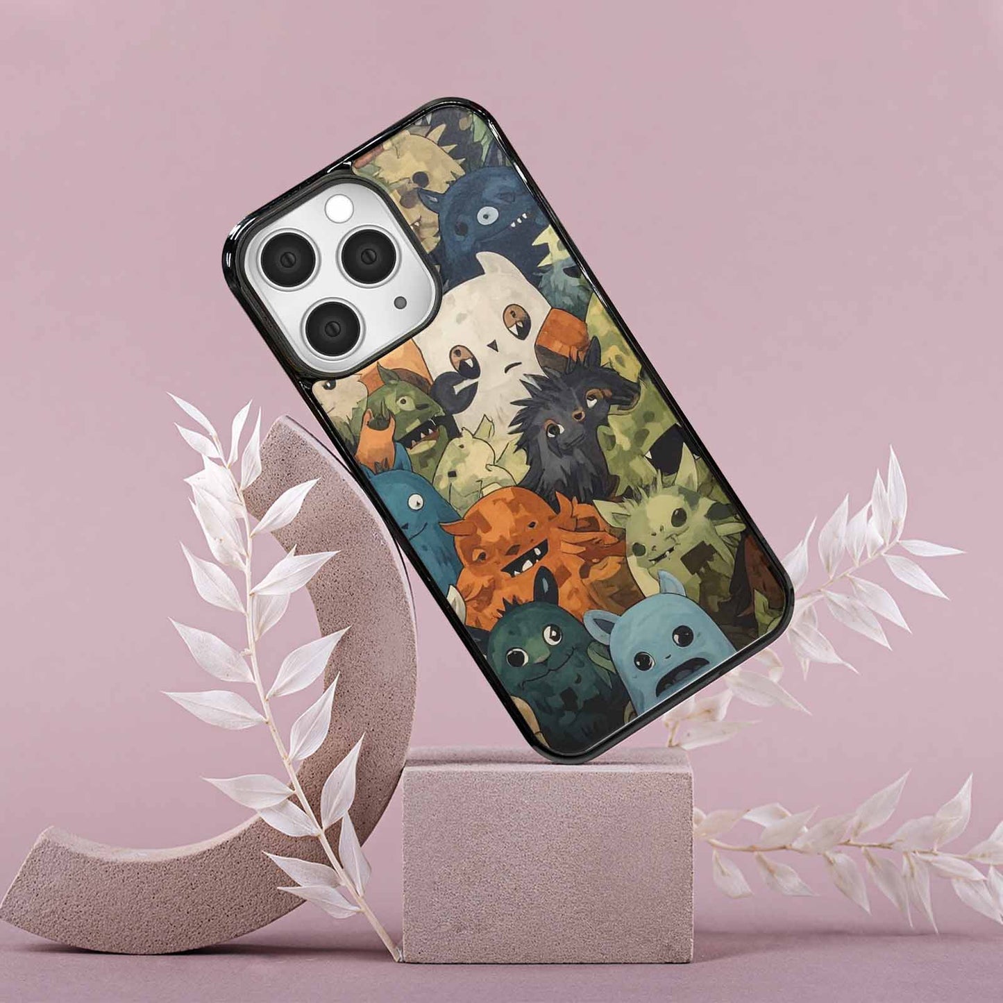 iPhone 15 Pro Max Case — Monsters Camomonsters Pattern Gsw, Custom Art Phone Cover