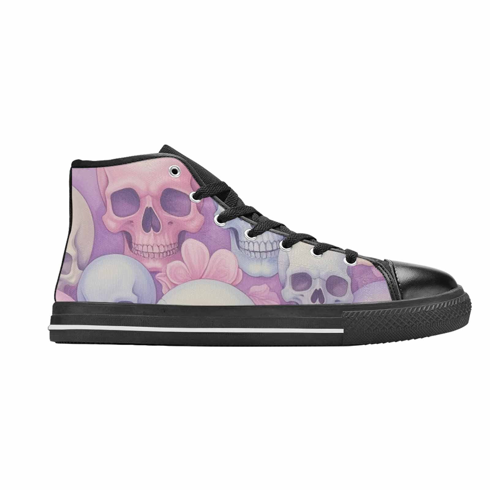 MEN'S Skulls - Pastel High Top Canvas Cottagecore Shoes