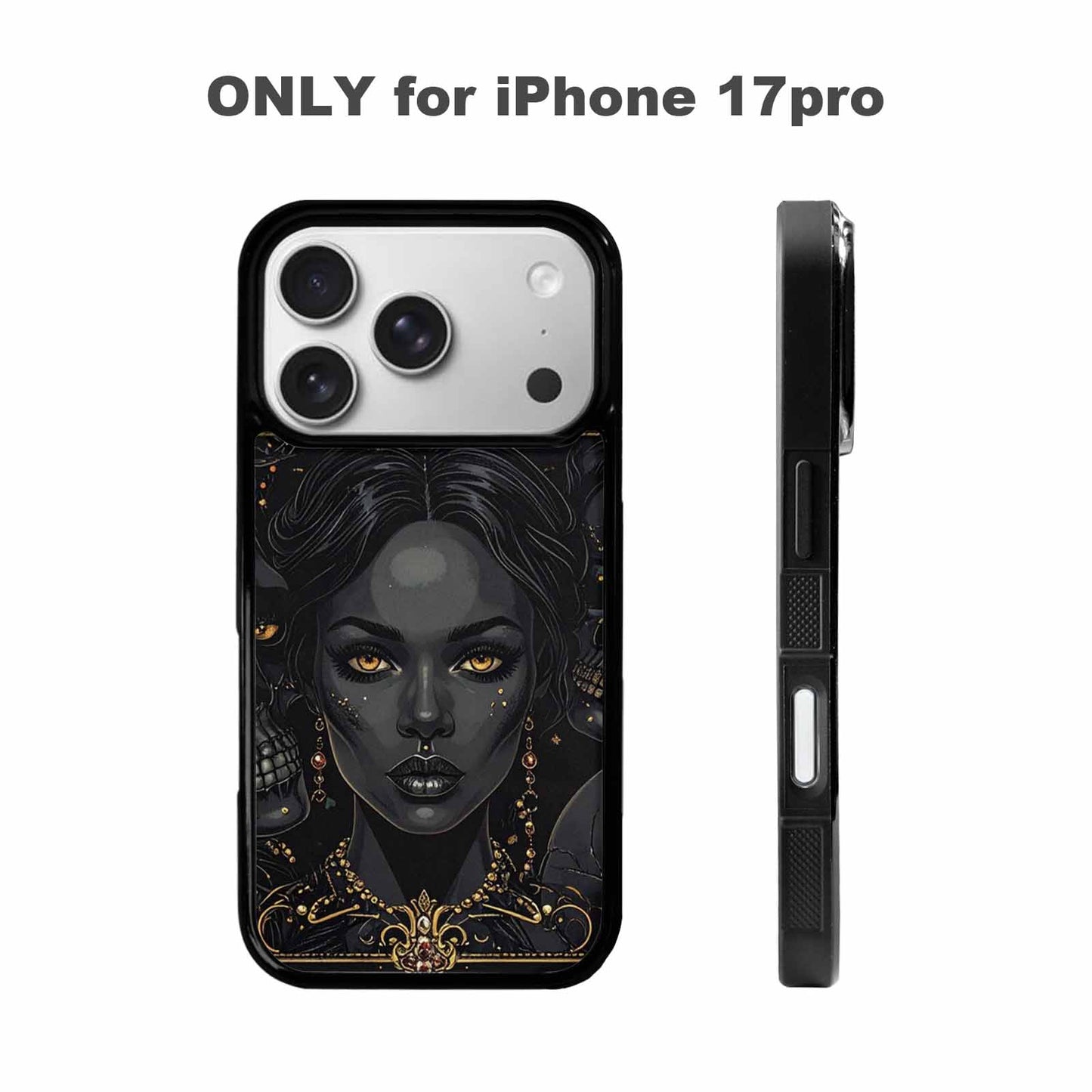 iPhone 17 Pro Case — Skull Dark Art Gothic Print Gothic, Unique Phone Case Design