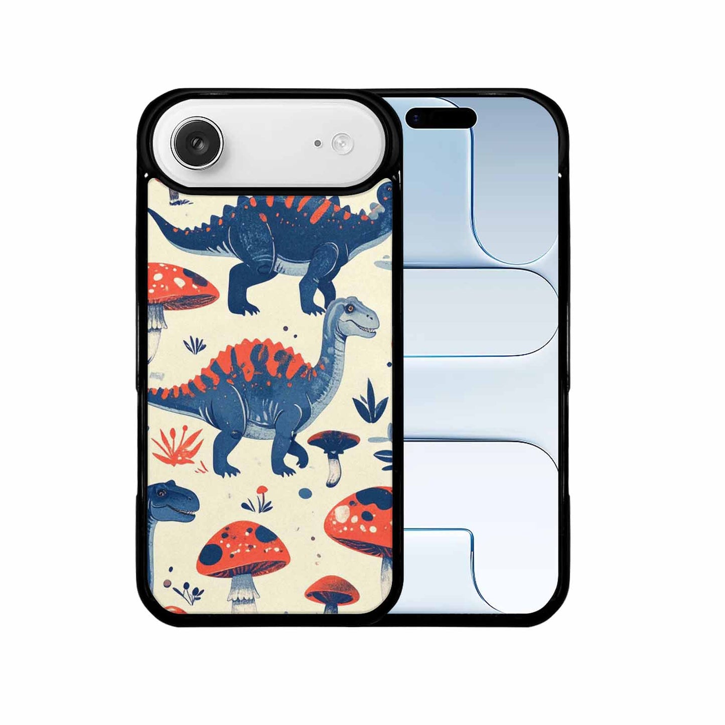 iPhone 17 Air Case — Vintage Dinosaurs Mushroom Retro Vintage, Personalized Phone Case