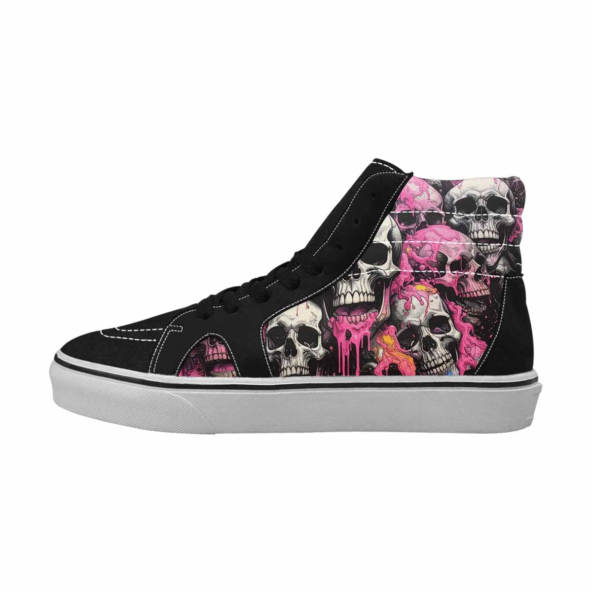 MEN'S Rainbow From Skull S High Top Canvas Dreamlike Custom Shoes