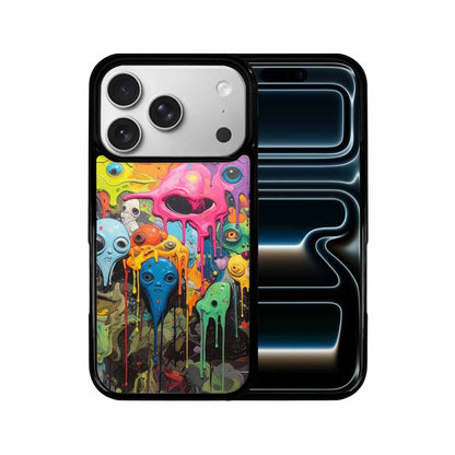 iPhone 17 Pro Case — Aliens Camomelting Aliens Patt Alien Scifi, Custom Art Phone Cover