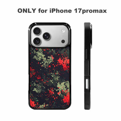iPhone 17 Pro Max Case — Small Military Camouflage Blotch Camo, Custom Made Phone Cover