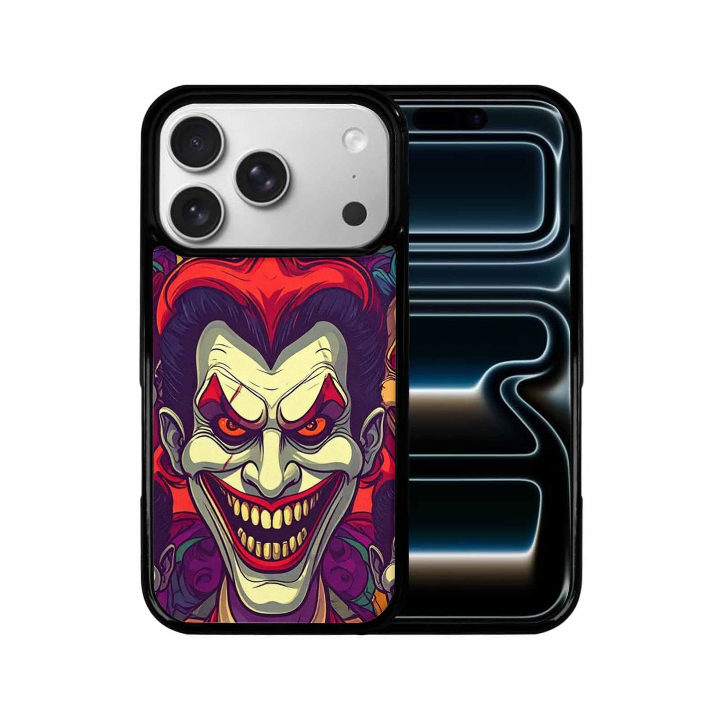 iPhone 17 Pro Case — Evil Circus Heads Faces Overlapping Cartoon, Unique Phone Case Design