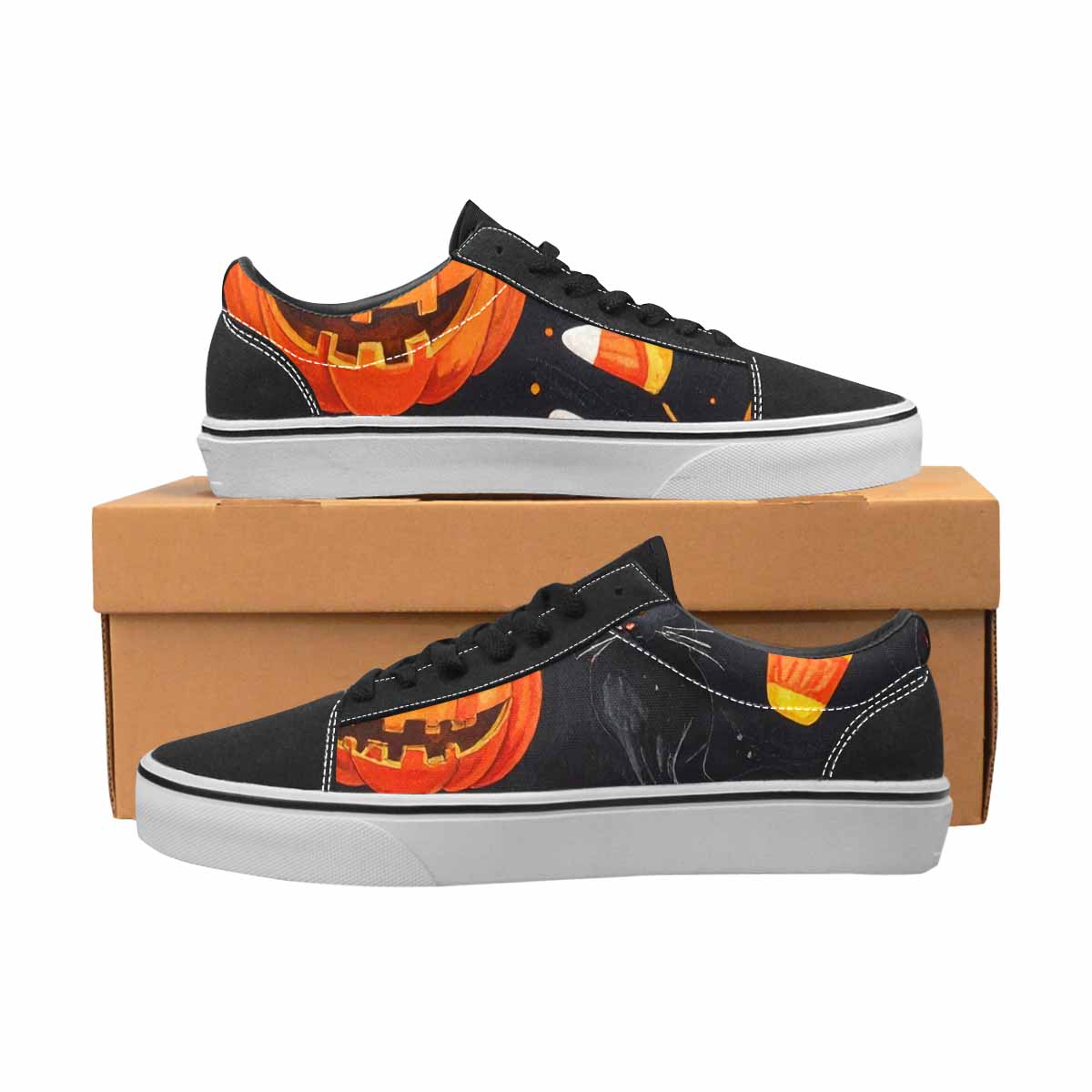 WOMEN'S Halloween Canvas Lace-Up Neon Fantasy Custom Shoes
