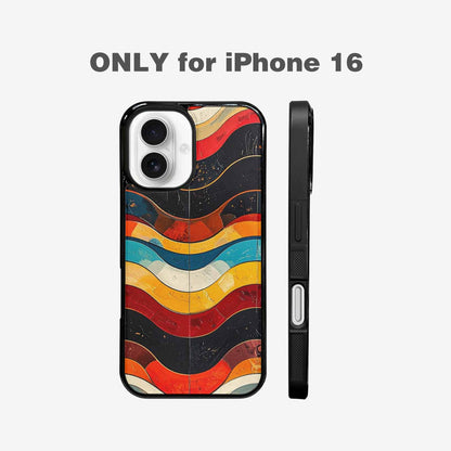 iPhone 16 Case — Retro Wave Scallop Stripe Small Wzf, Custom Printed Phone Case