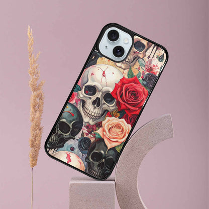 iPhone 15 Plus Case — Skulls And Roses Skulls And Roses, Custom Print Case Cover