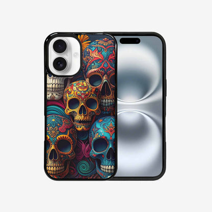 iPhone 16 Case — Skull Waves, Custom Art Phone Cover