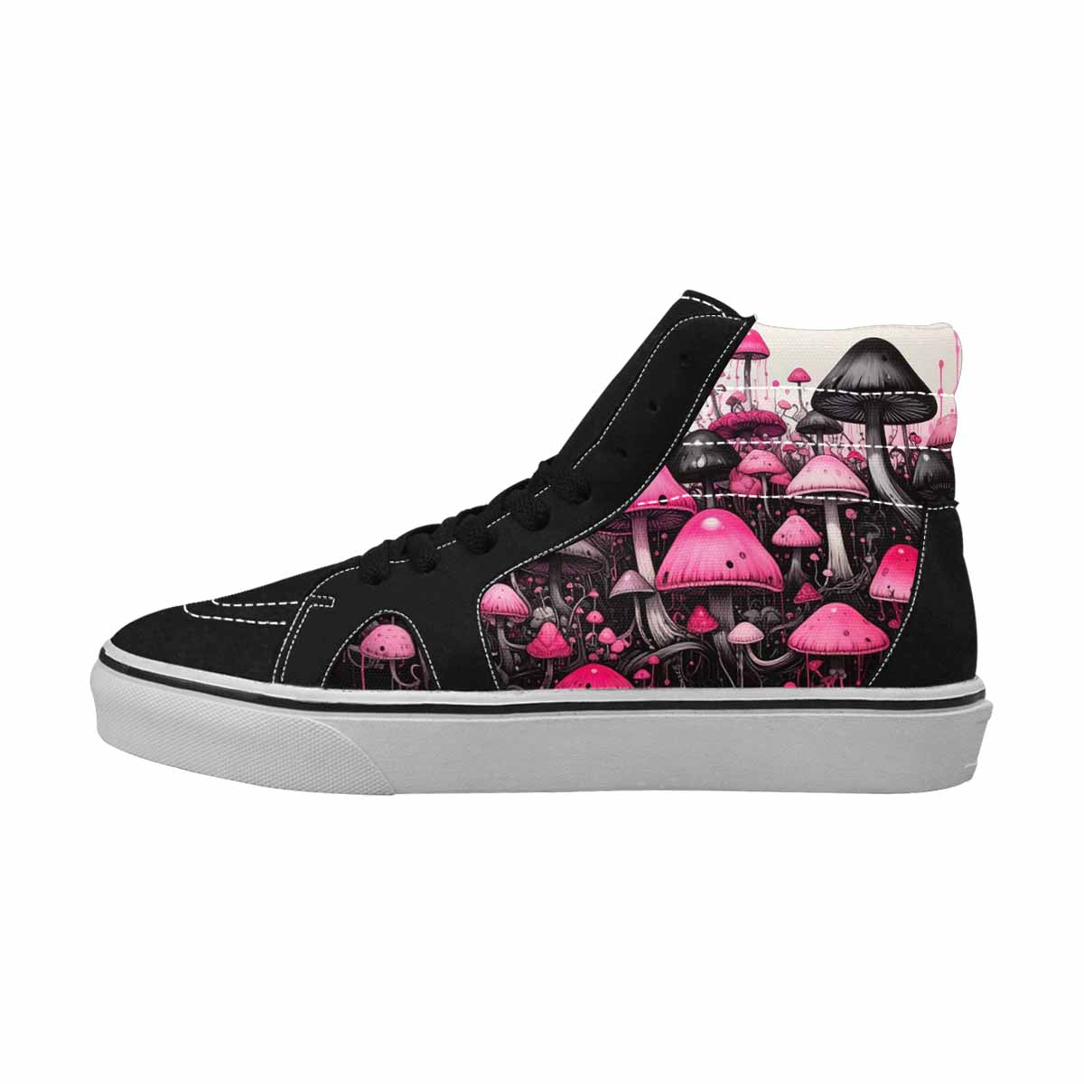 MEN'S Rainbow Drip Mushrooms High Top Canvas Grunge Custom Shoes