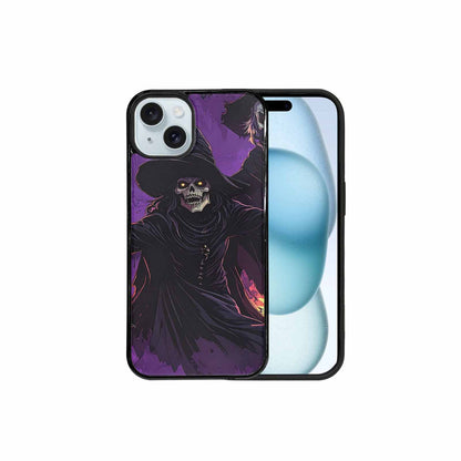 iPhone 15 Plus Case — Scary Horror Halloween Art Print Edge, Custom Designed Case Cover
