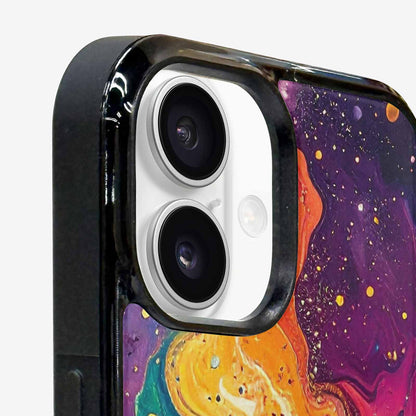 iPhone 16 Plus Case — Galaxy Art Colorful Cosmic Dust Small, Customized Protective Case