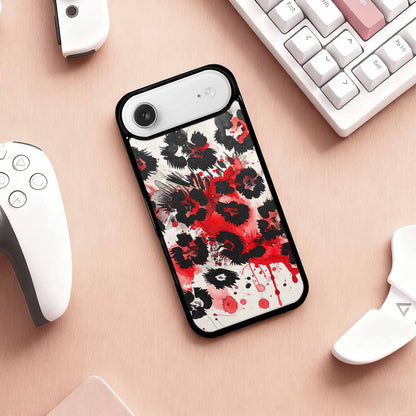 iPhone 17 Air Case — Animal Print Black Red Ink Animal, Custom Phone Case