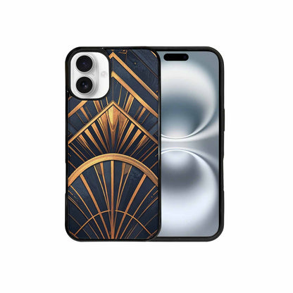 iPhone 16 Plus Case — Art Deco Illustration Pattern, Custom Printed Phone Case