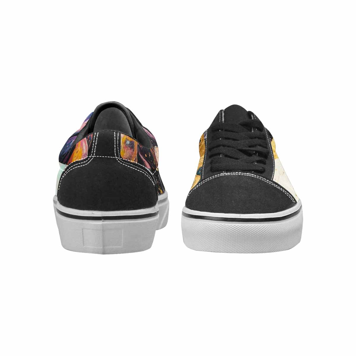 WOMEN'S Aliens  Marble Aliens Lace-Up Canvas Vivid Custom Sneakers