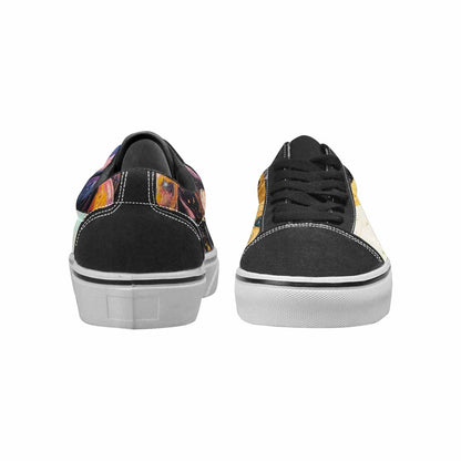 WOMEN'S Aliens  Marble Aliens Lace-Up Canvas Vivid Custom Sneakers