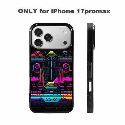 iPhone 17 Pro Max Case — Retro Pixel Art Pattern, Retro Vintage, Customized Protective Case