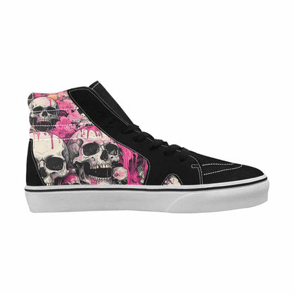 MEN'S Rainbow From Skull S High Top Canvas Melting Art Custom Sneakers