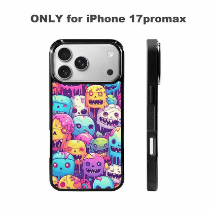 iPhone 17 Pro Max Case — Pastel Gore Character Pattern Original Art, Unique Phone Case Design