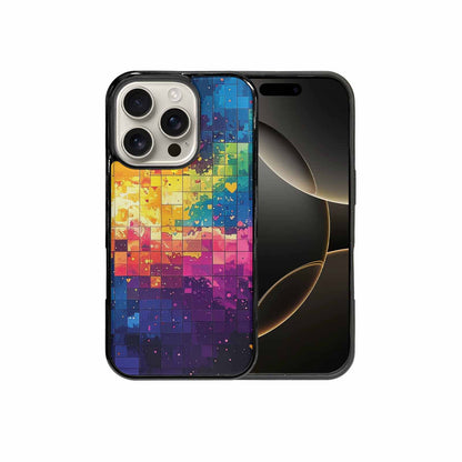 iPhone 16 Pro Case — Pixel Art 8 Bit Burst Pattern, Original Design Phone Case