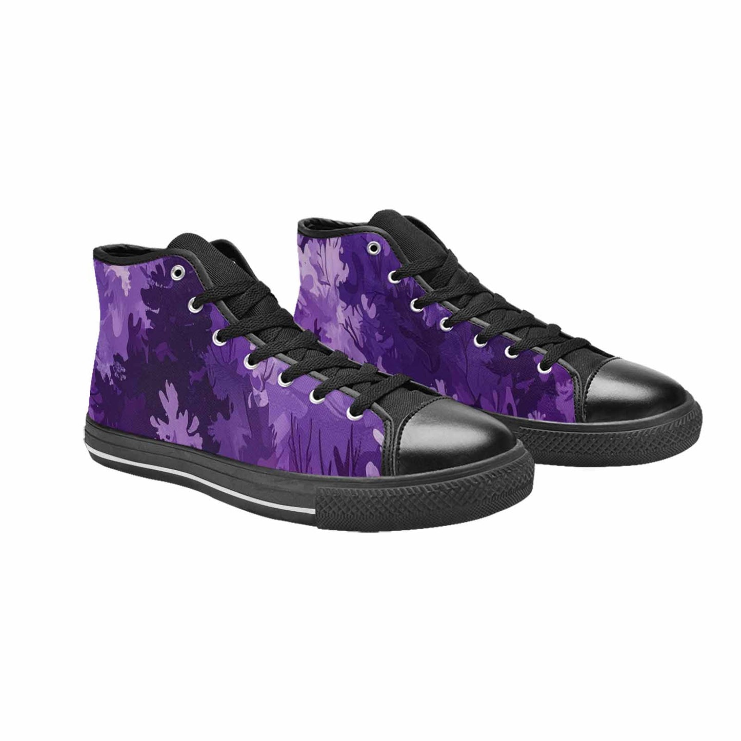 WOMEN'S Military Camouflage Blotch High Top Canvas Wallpaper Art Shoes