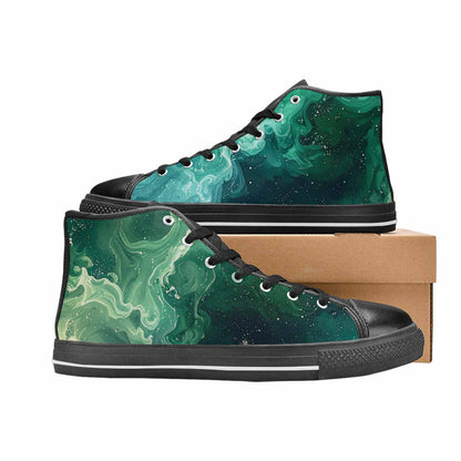 MEN'S Galaxy Art - High Top Canvas Wallpaper Art Sneakers
