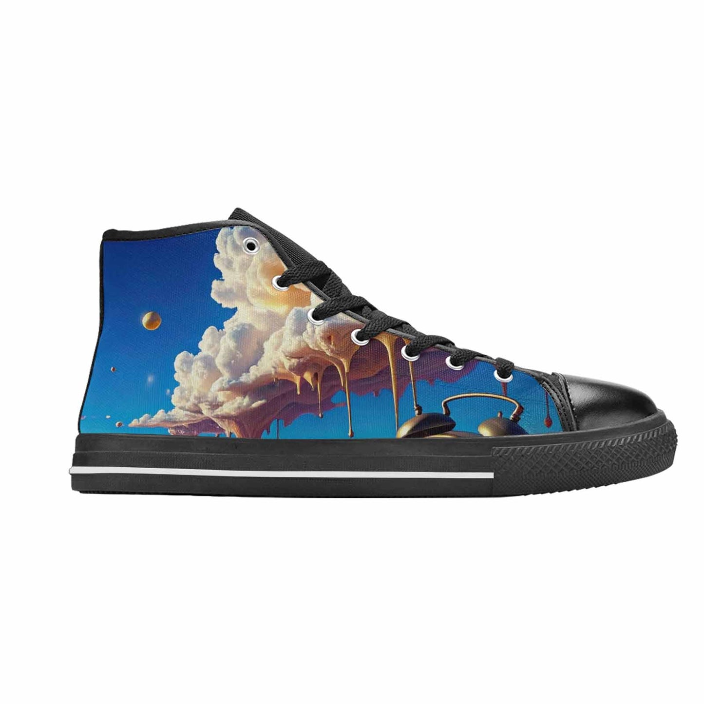 MEN'S Surrealist Desert Dreamscape High Top Canvas Wallpaper Art Shoes